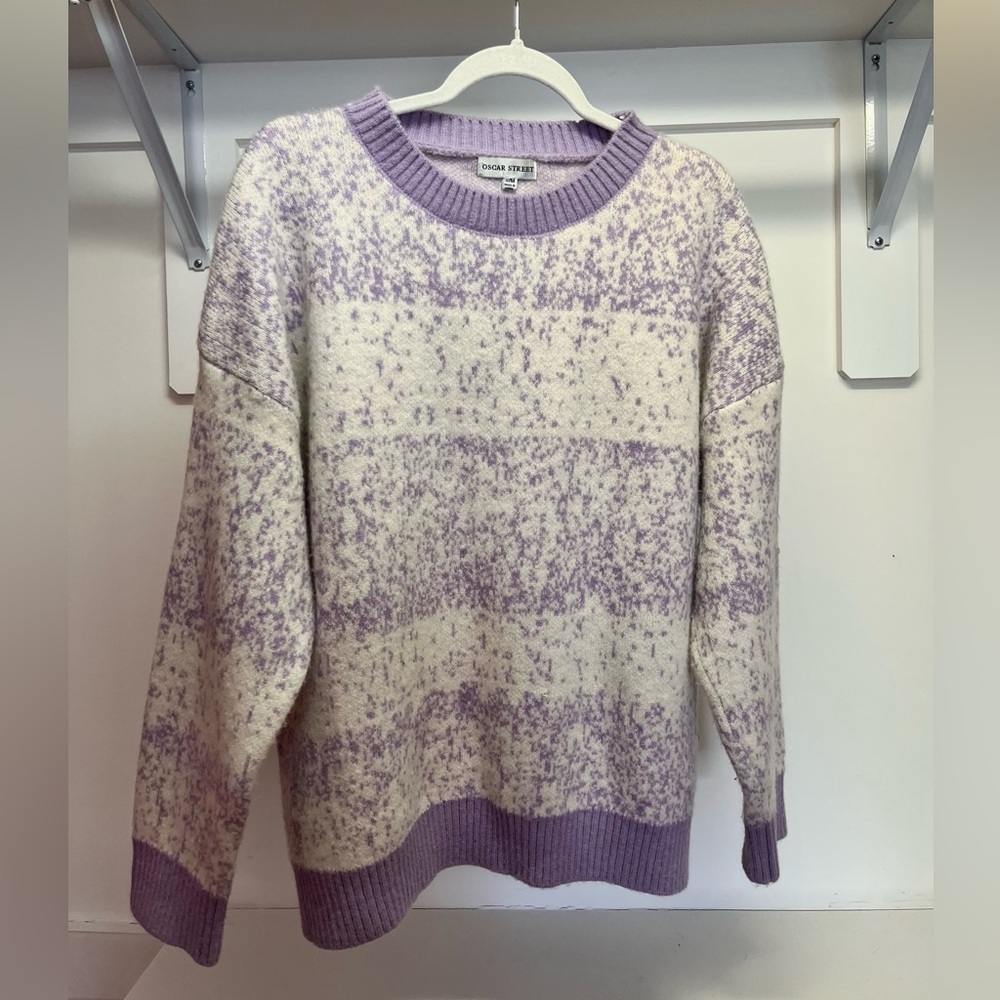 VRG GRL Purple/White Sweater